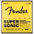 Fender SuperSonic 50M Guitar Strings, Flatwound Stainless Steel, Ball End, Gauges .011-.050