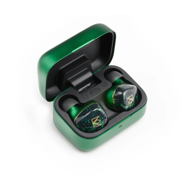 Noble FoKus Rex5 5 Driver True Wireless Earbuds with DD + BA + Planar Magnetic Drivers, Green