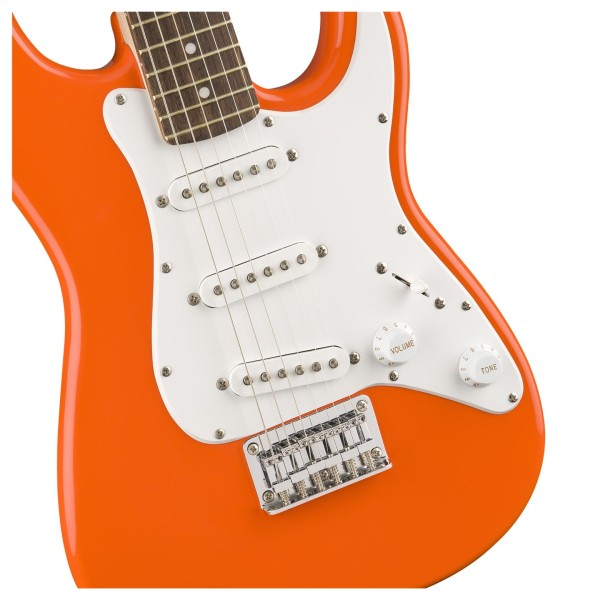 Squier Limited Edition Mini Stratocaster, Competition Orange - hardware