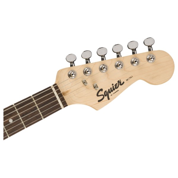 Squier Limited Edition Mini Stratocaster, Competition Orange - headstock