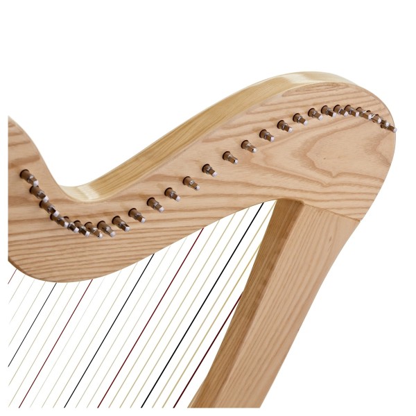 27 String Roundback Harp by Gear4music, Natural