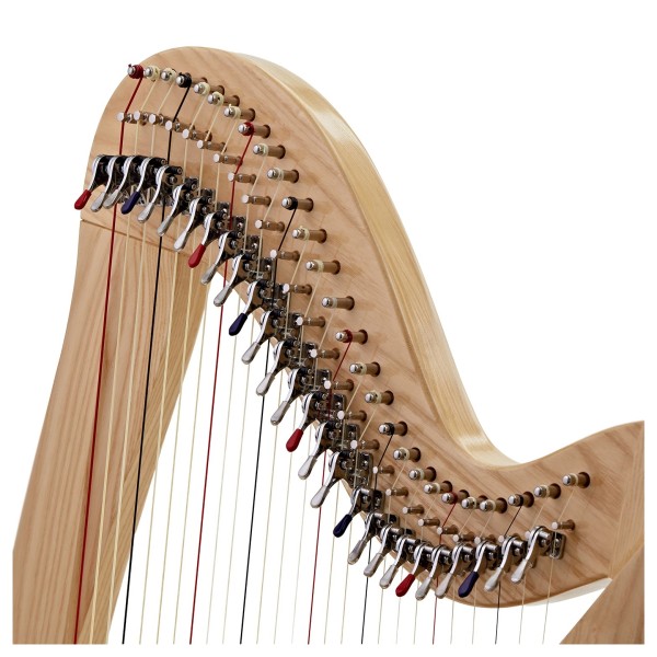 27 String Roundback Harp by Gear4music, Natural