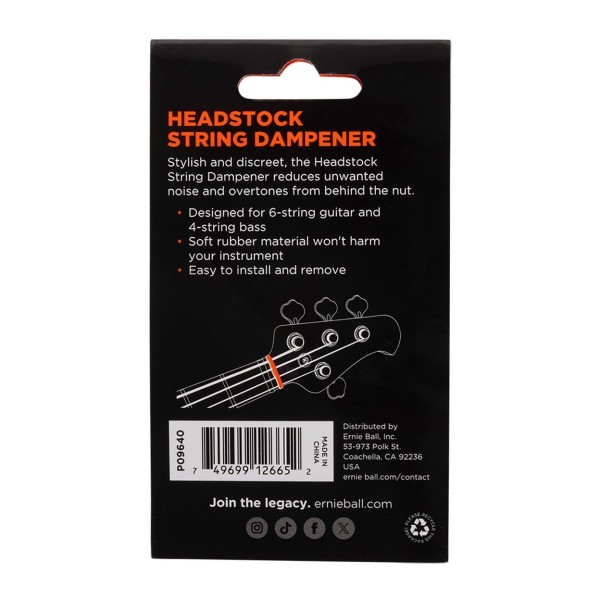 Ernie Ball Guitar Headstock String Dampener