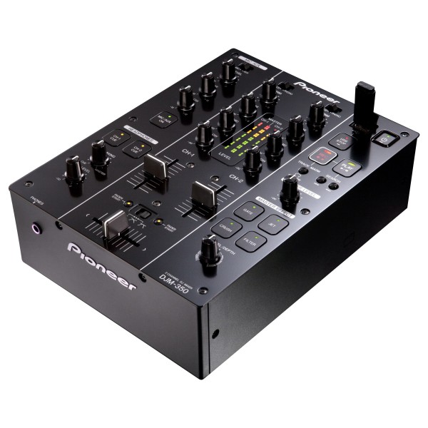 Pioneer DJM-350 2-Channel Mixer - Angled