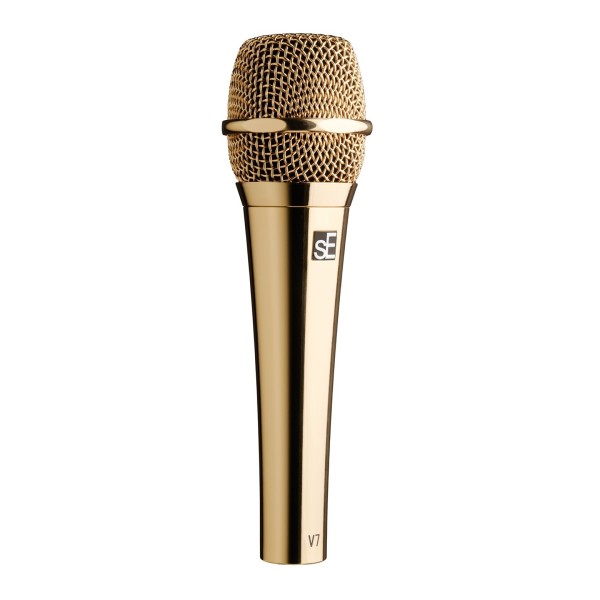 sE Electronics V7 Dynamic Microphone Gold Perspective