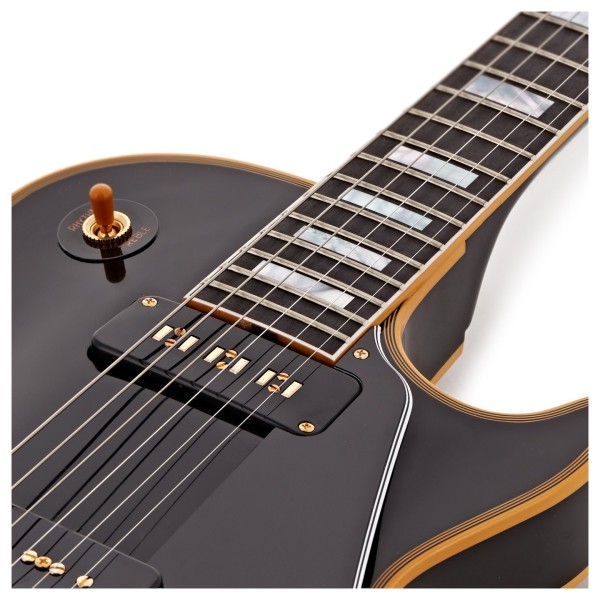 Gibson Custom 1954 Les Paul Custom Staple Pickup Reissue VOS, Ebony #46025 - upper frets