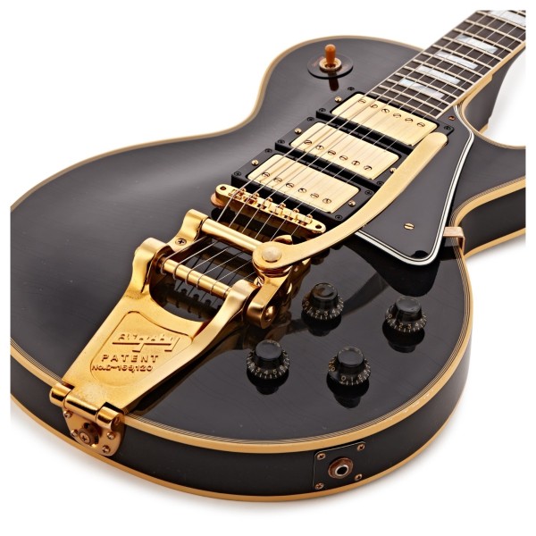 Gibson Custom 1957 Les Paul Custom Reissue 3-Pickup Bigsby Light Aged, Ebony #751224 - body