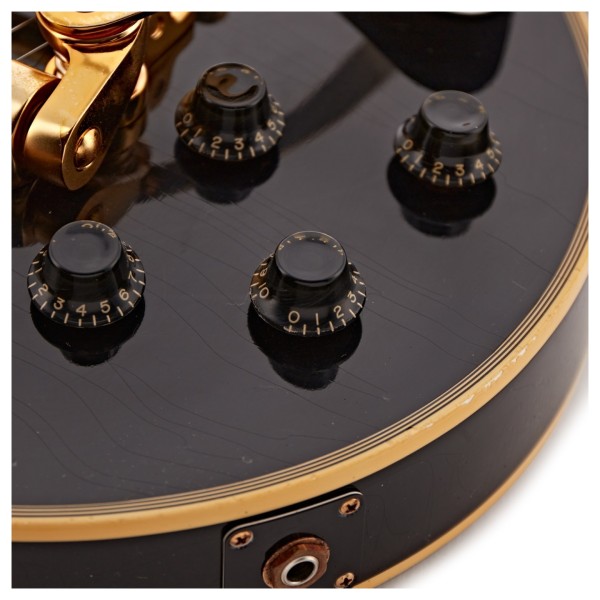 Gibson Custom 1957 Les Paul Custom Reissue 3-Pickup Bigsby Light Aged, Ebony #751224 - controls