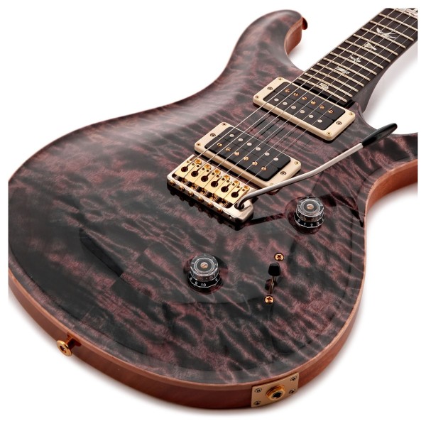 PRS Custom 24 10 Top Ebony Fingerboard, Quilt Purple Iris - body 