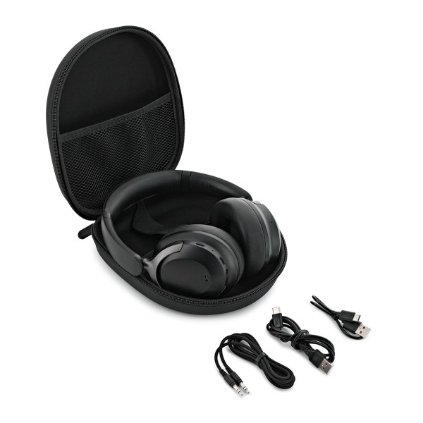SubZero NH-360 Spatial Audio Bluetooth Headphones with Active Noise Cancelling, Black