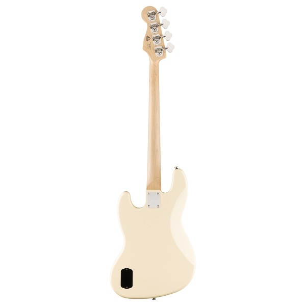 Squier Affinity Series Active Jazz Bass, Maple Fingerboard, Black Pickguard, Olympic White - Back