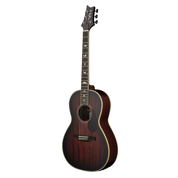 PRS SE P20E Parlour Electro-Acoustic, Fire Red Burst (2026) - side