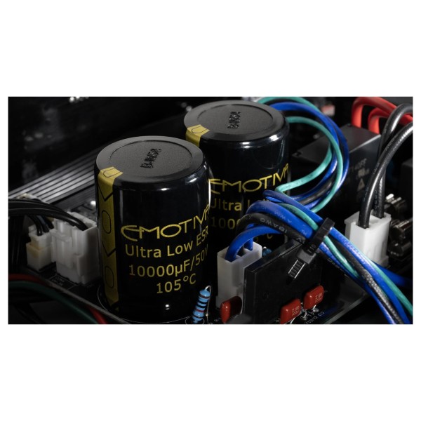 Emotiva BasX A2L+ Power Amplifier, Black - Detail image, internal view, capacitors
