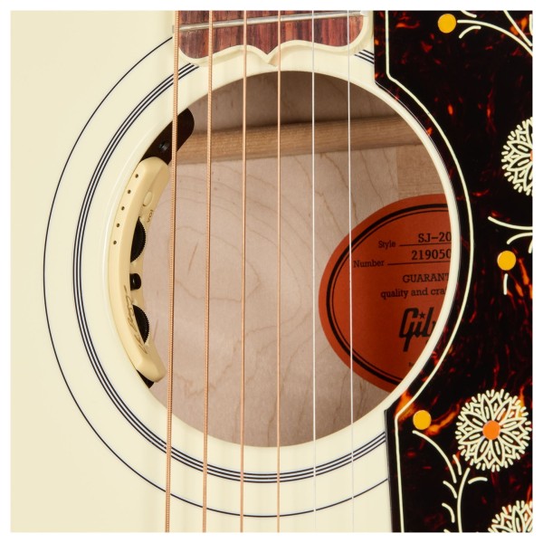 Gibson SJ-200 Standard, Classic White - preamp controls