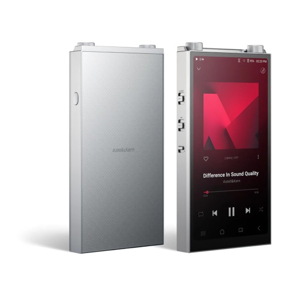 Astell&Kern PD20 Hi-Res Player, Silver - front and back 