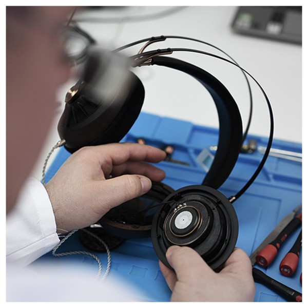 Meze 109 Pro Open Back Headphones, Walnut and Gold Lifestyle View 2