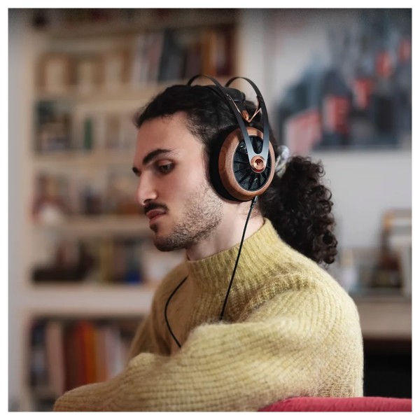 Meze 109 Pro Open Back Headphones, Walnut and Gold Lifestyle View 6