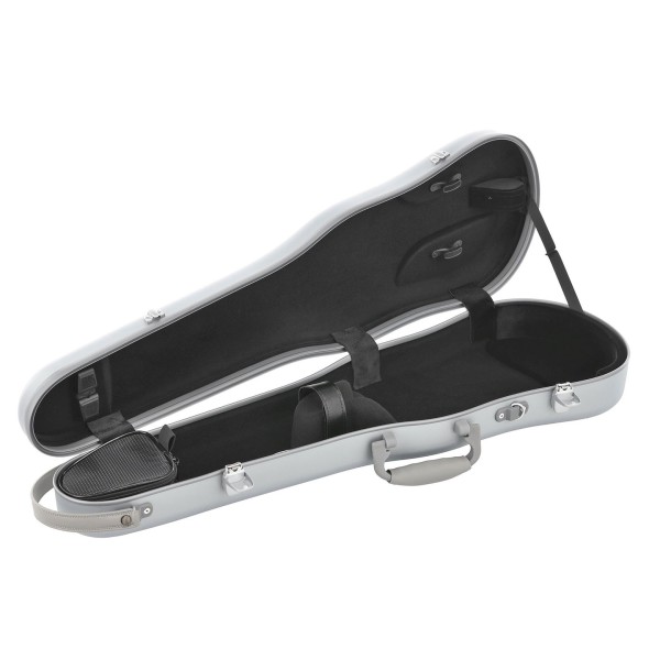 Gewa Pure Polycarbonate Shaped Violin Case, Silver 5