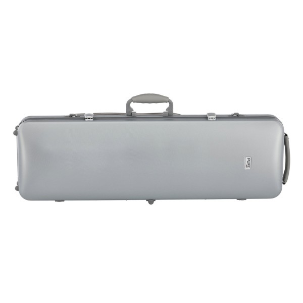Gewa Pure Polycarbonate Oblong Violin Case, Silver 1