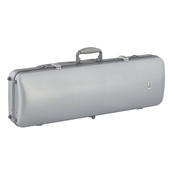 Gewa Pure Polycarbonate Oblong Violin Case, Silver 3