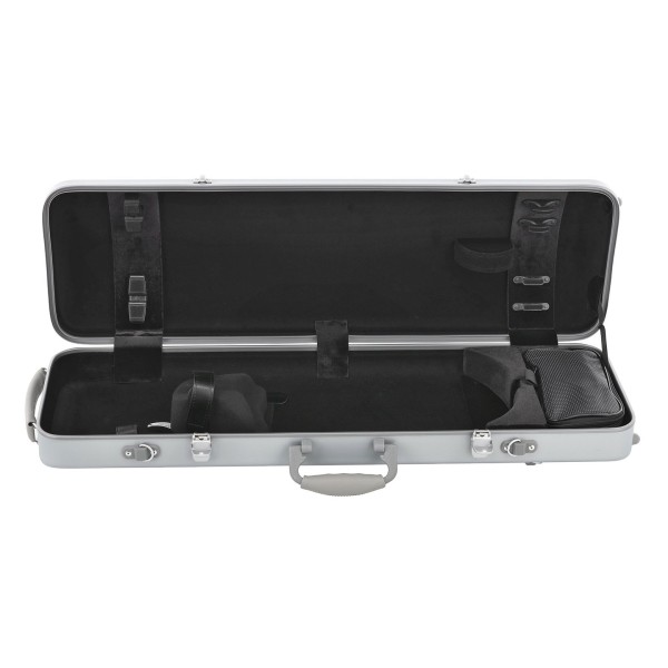 Gewa Pure Polycarbonate Oblong Violin Case, Silver 5