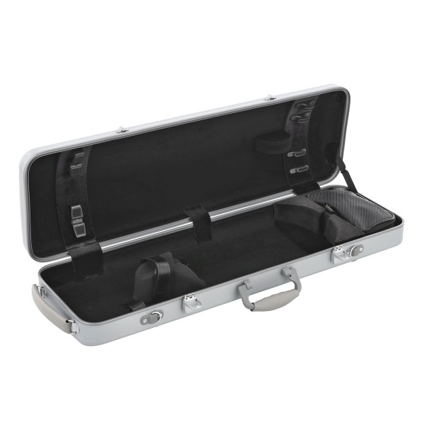 Gewa Pure Polycarbonate Oblong Violin Case, Silver 6