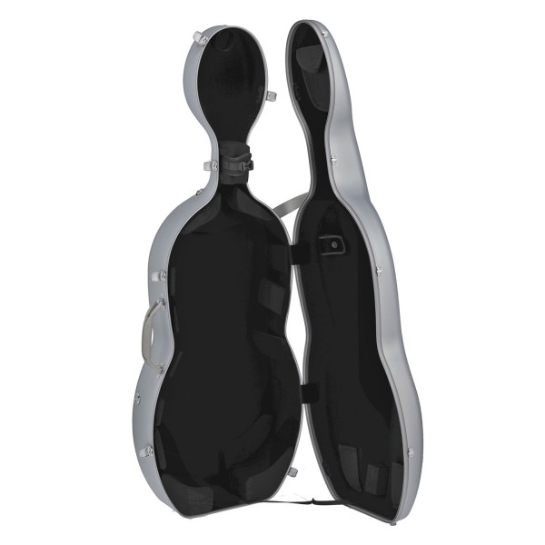 Gewa Pure Polycarbonate Cello Case, Silver 8