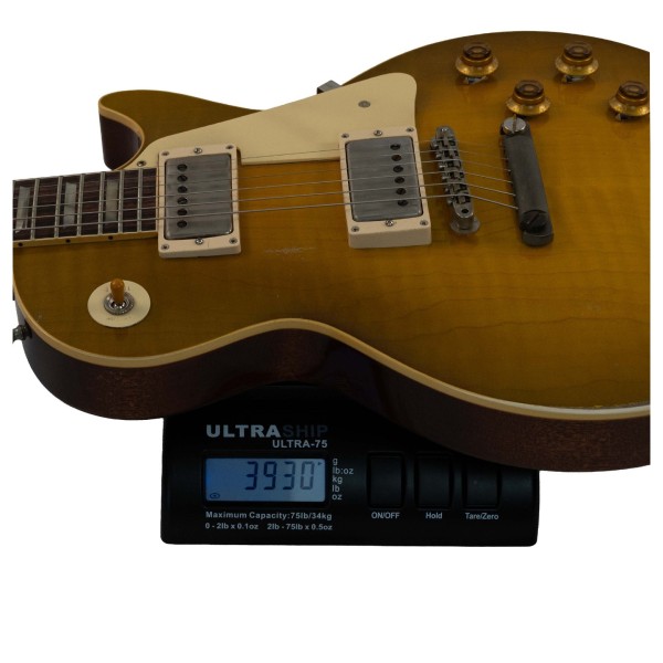 Gibson Custom 1959 Les Paul Standard Reissue Heavy Aged, Green Lemon Fade #942454 - weight shot