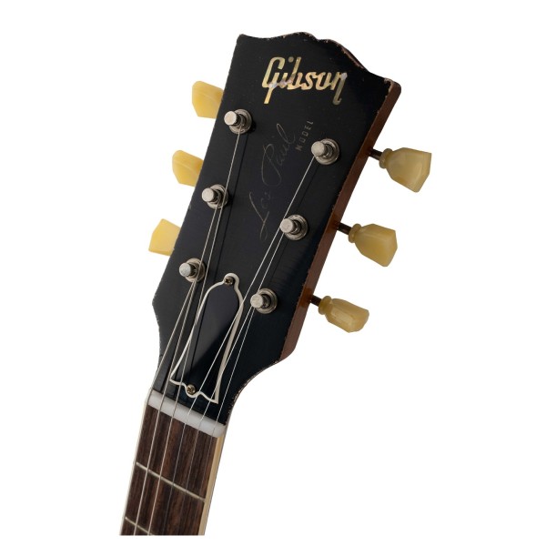 Gibson Custom 1959 Les Paul Standard Reissue Heavy Aged, Green Lemon Fade #942454 - headstock logo