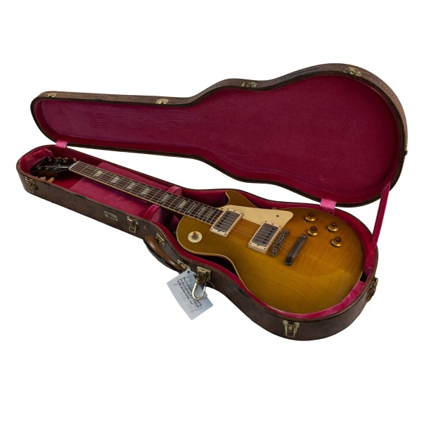 Gibson Custom 1959 Les Paul Standard Reissue Heavy Aged, Green Lemon Fade #942454 - guitar in case