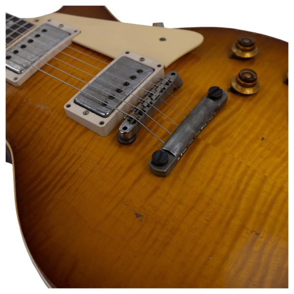 Gibson Custom 1959 Les Paul Standard Reissue Heavy Aged, Golden Poppy Burst #95148 - bridge