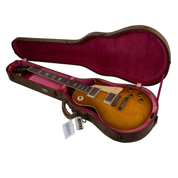 Gibson Custom 1959 Les Paul Standard Reissue Heavy Aged, Golden Poppy Burst #95148 - guitar in case