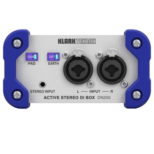 Klark Teknik DN200 V2 2-Channel Active DI Box- Front