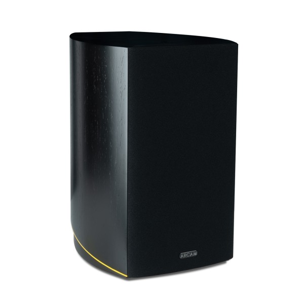 Arcam Radia R25 Bookshelf Speakers (Pair), Black- right grille 