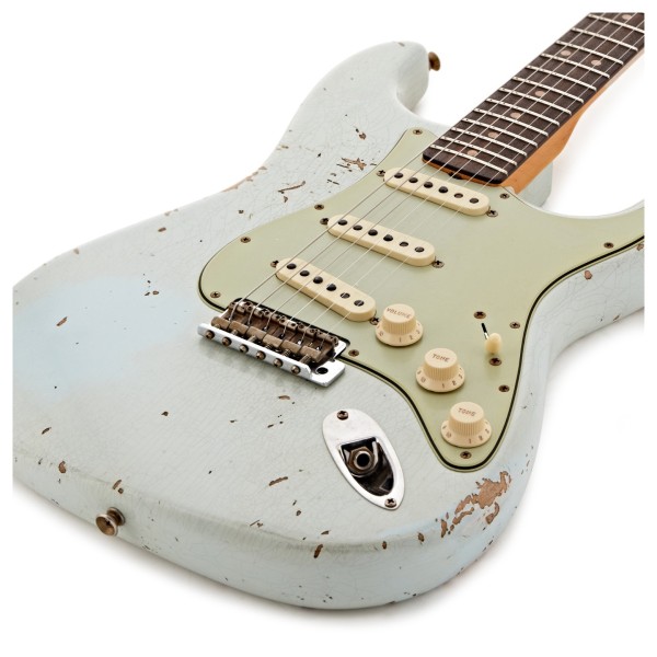 Fender Custom Shop '63 Stratocaster Heavy Relic RW, Faded Aged Sonic Blue - body