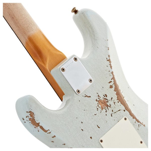 Fender Custom Shop '63 Stratocaster Heavy Relic RW, Faded Aged Sonic Blue - neck joint