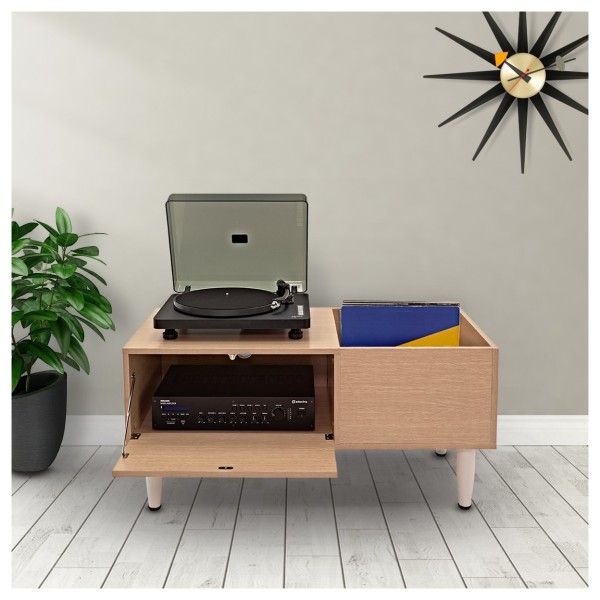 Turntable and Records Table by Gear4music