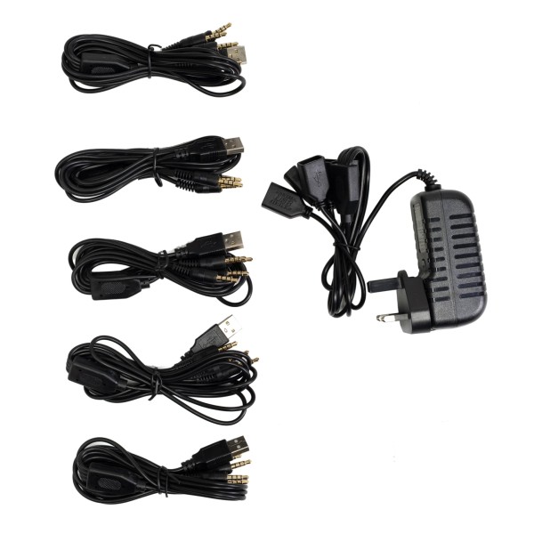 W Audio SDPRORXMC Silent Disco 20 Way Beltpack Charger
