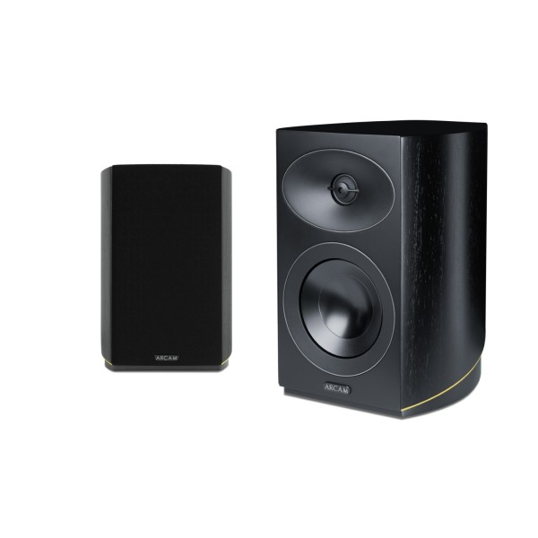 Arcam Radia R15 Bookshelf Speakers (Pair), Black - dual angle 