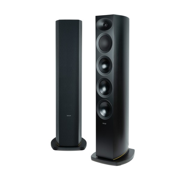 Arcam Radia R35 Floorstanding Speakers (Pair), Black - dual angles 