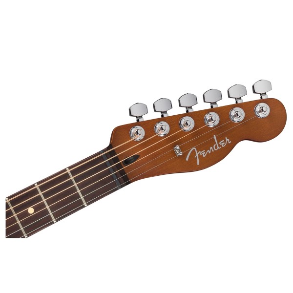 Fender Acoustasonic Standard Telecaster, Honey Burst headstock 