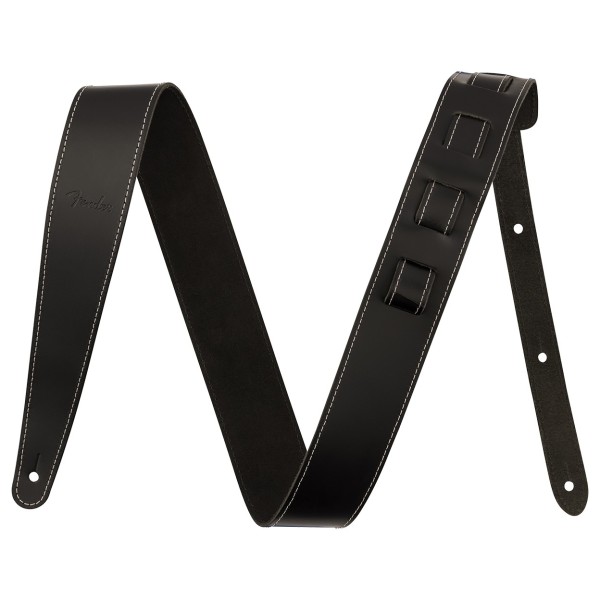 Fender 2" Essentials Leather Strap, Black