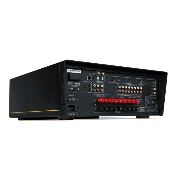 Arcam Radia AVA25 8k Immersive Surround Sound AVR Amplifier rear angle 