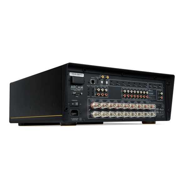 Arcam Radia AVA35 8k Immersive Surround Sound AVR Amplifier - rear angle 
