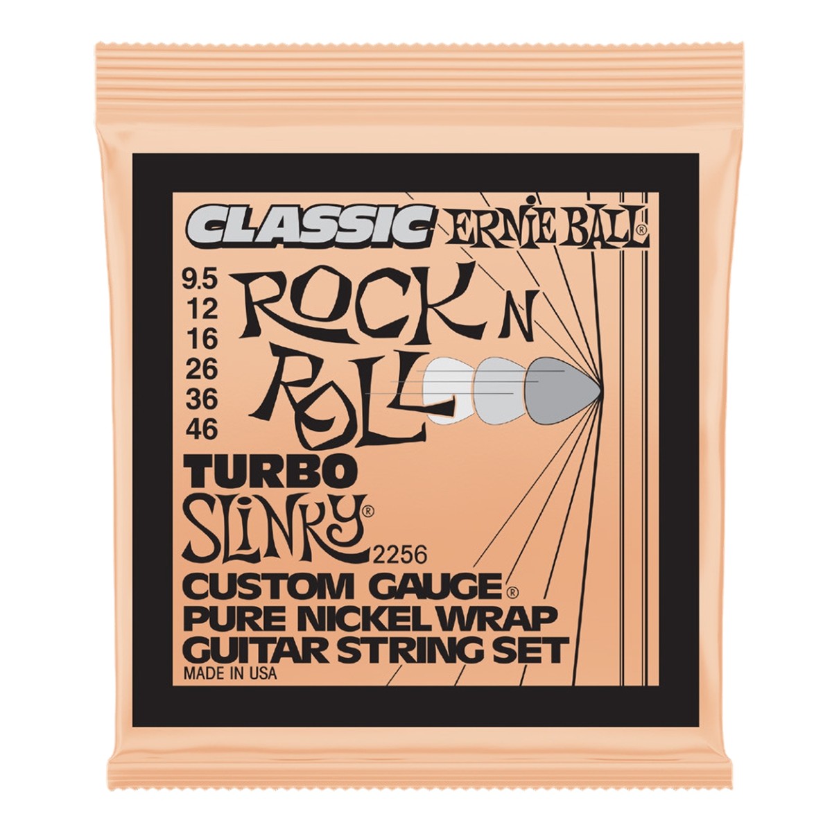 Ernie Ball Turbo Slinky Pure Nickel Electric Guitar Strings 9.5-46