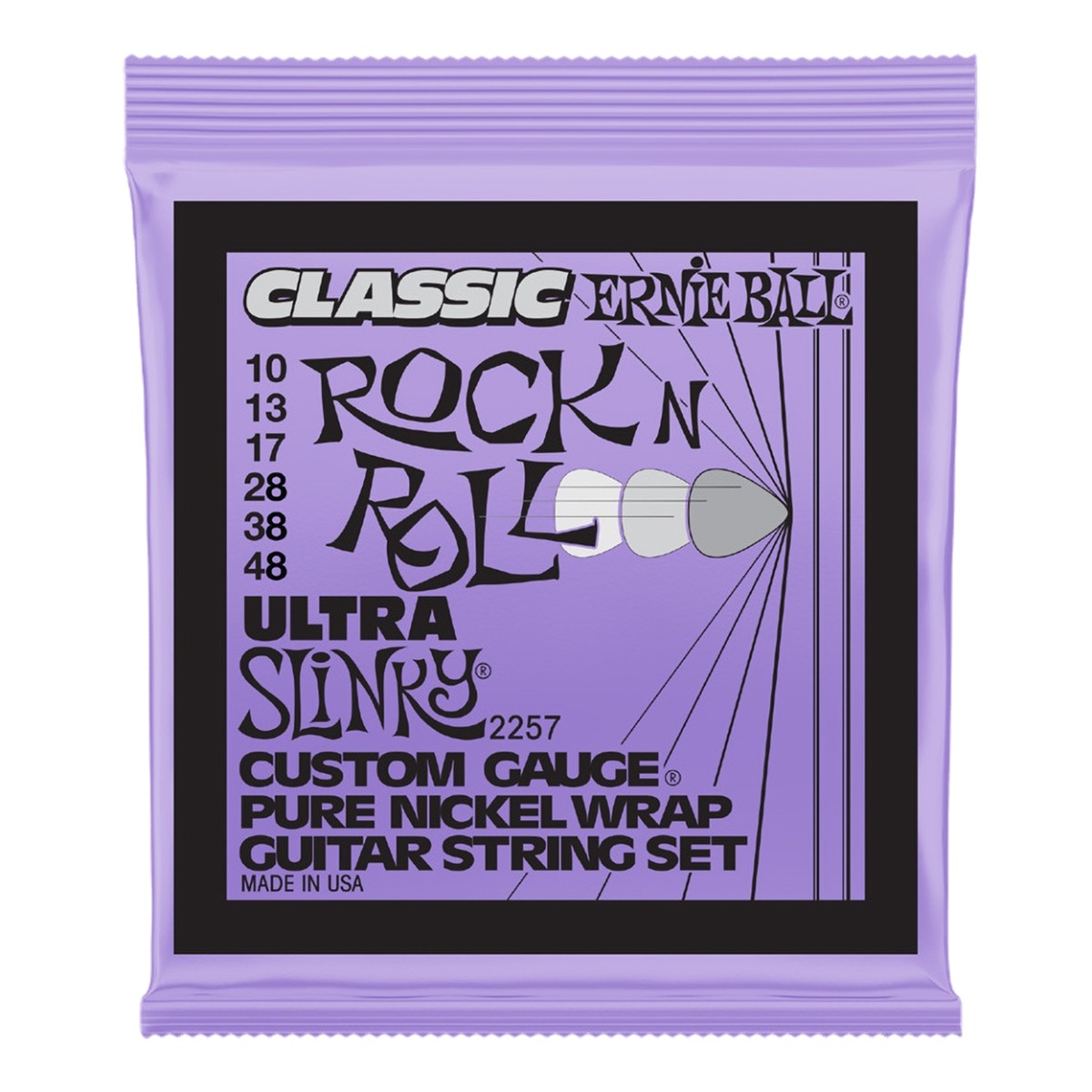 Ernie Ball Ultra Slinky Pure Nickel Electric Guitar Strings 10-48