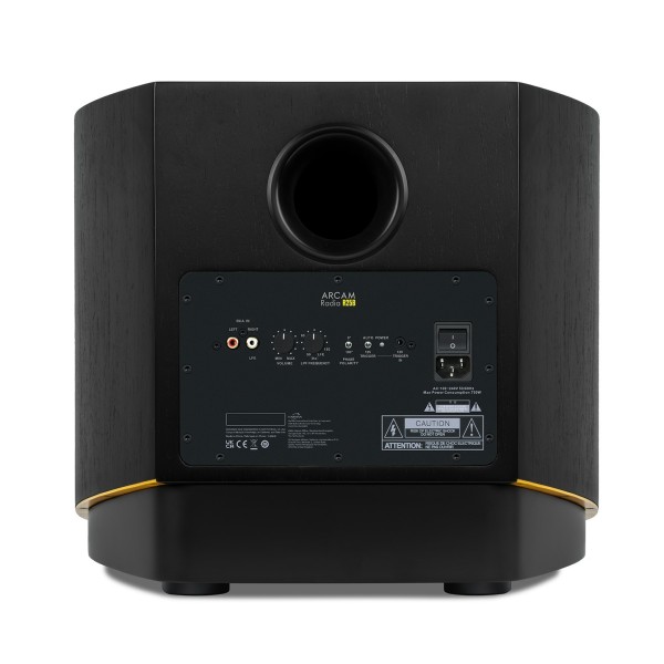 Arcam Radia R25B Powered Subwoofer, Black rear 