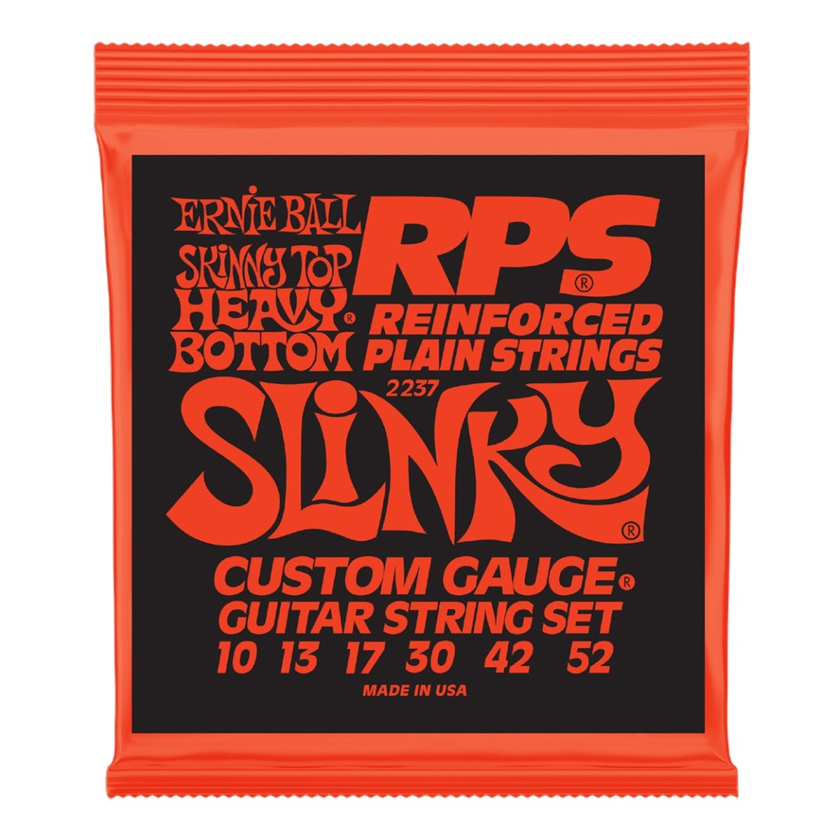 Ernie Ball Skinny Top Heavy Bottom Slinky RPS Electric Guitar Strings 10-52