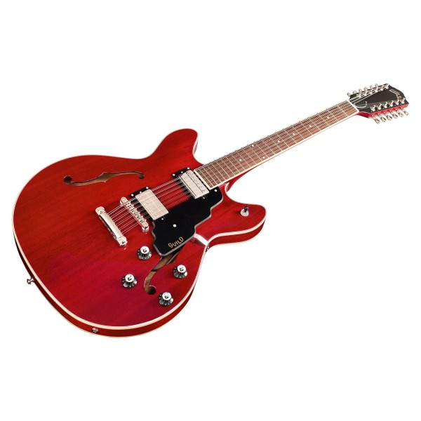 Guild Starfire I 12 String Double Cut, Cherry Red - angled shot