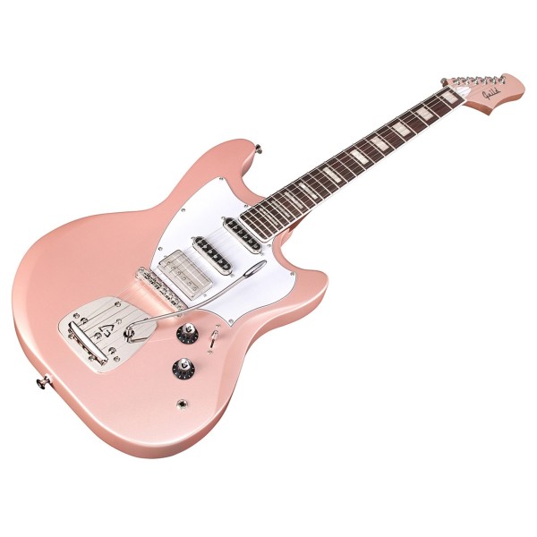 Guild Surfliner Deluxe, Rose Quartz Metallic - angled shot